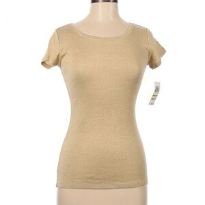 INC Gold Short Sleeve Knit Tee Shirt NWT Sz M